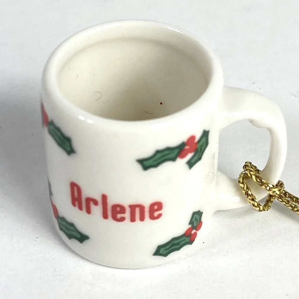 Arlene Christmas Mug Ornament‎ Personalized
